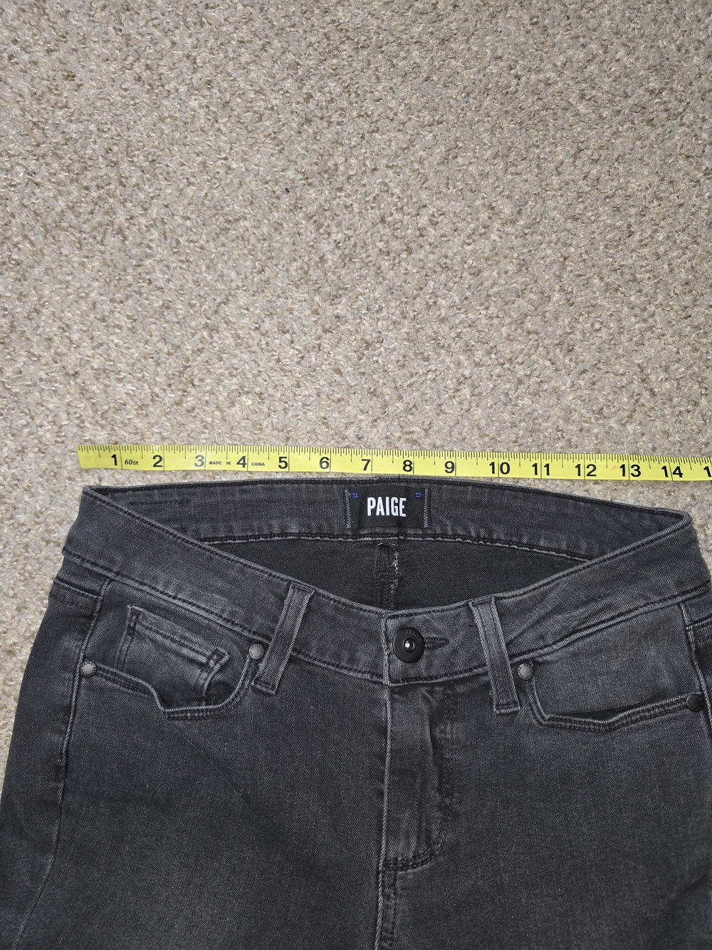 Paige Women's Distressed Black Skinny Jeans Size 28 - Picture 2 of 6